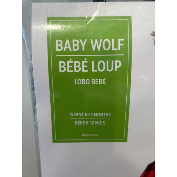 Baby Wolf Infant Costume 6-12 Months Halloween Outfit Jumpsuit Hood Booties NWT - Picture 2 of 5
